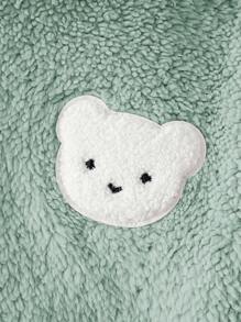 Cozy Pixies Bluza z kapturem dla dziewczynki z kreskówkowym misiem i uszami