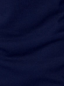 Manfinity Homme Men's Minimalist Fashion Button Up Long Sleeve Business T-Shirt, Men Navy Blue Shirts, Men Color Block Shirts, Men Henley Shirts - Multicolor - View 4