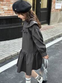 DAZY Tween Girls Fall Dresses, Back To School Clothes - Dark Grey - View 4