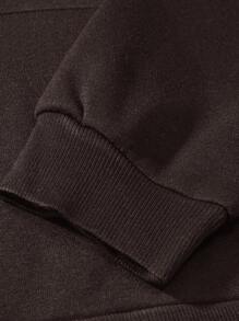 RueChic Men Pocket And Drawstring Letter Printed Regular Hoodie Set