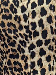 Chiquease Women Front Button Sleeveless Minimalist Casual Leopard Cheetah Print Lightweight Blazer - Multicolor - View 7