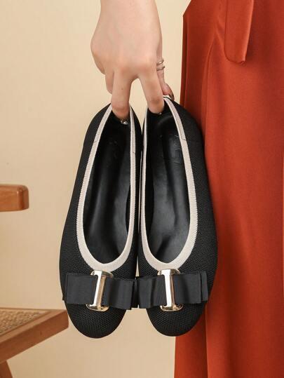 CUCCOO BASICS Women's Round Toe Flat Casual Shoes, Fashionable Autumn For Christmas And New Year Holiday Vibe Fall And Winter