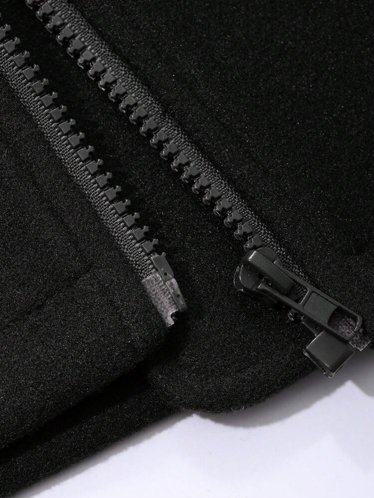 Women Casual Solid Color Cropped Jacket, New Arrival For Autumn