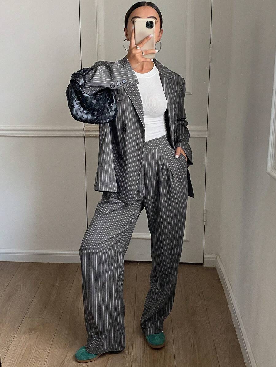 Tailleur 2 Pezzi Per Donna – Giacca Abbottonata Con Colletto E Pantaloni Eleganti, Perfetto Per Lavoro E Occasioni Formali!
