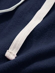 DAZY Women's Drawstring Waist Simple Knit Straight Leg Lounge Pants - Royal Blue - View 7