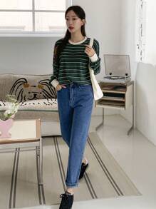 DAZY Women Solid Fitted Pocket Casual Classic Straight-Leg Jeans