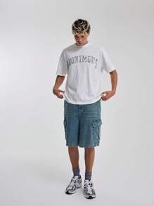 Musero Men Anonymous Graphic Varsity T Shirt