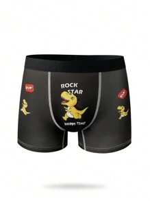 Calzoncillos de cintura elástica con estampado digital para adolescentes - Amarillo - Ver 3