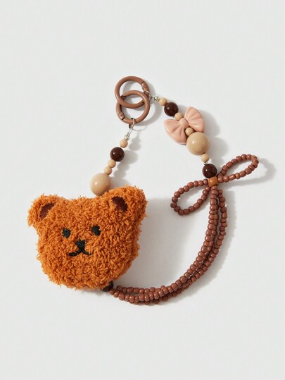 Kawaii 1pc Cute Bear Racket Shaped Bag Charm/Bag Accessory