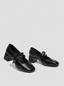 CUCCOO DOLLMOD Damen elegante einfarbige High Heel Pumps für den Berufsalltag, mit Weihnachts- und Neujahrsstimmung für Herbst und Winter