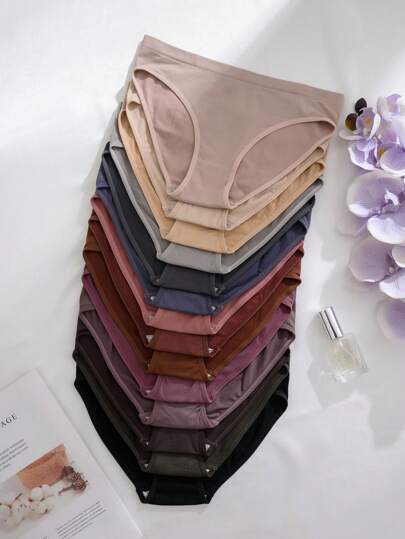14Pcs/PackComfortableSeamlessTriangularBriefs,CasualSeries