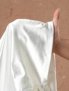 Slaydiva 1 bộ đồ vest và váy xòe trễ vai cho nữ, thích hợp cho ngày lễ, tiệc sinh nhật, tiệc cocktail - trắng - Xem 8