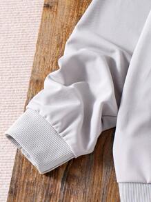 2 chiếc áo nỉ dài tay phối màu thời trang cho bé trai tuổi teen, áo đôi cho anh chị em. - Xám - Xem 3