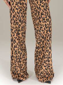 TypaGal Multi Colour Print Oversied Cotton Pocket Straight Leg Trousers - Brown - View 7