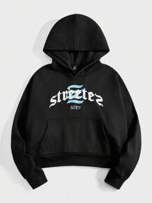 Manfinity VCAY Men's Graphic Print Loose Fit Crew Neck Long Sleeve Knit Sweatshirt Set, For Fall Winter - Black - View 3