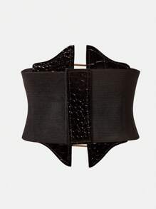 SHEIN BAE 1pc Women's Casual Basics Cute Sexy Buckle Waist Belt - Black - View 7