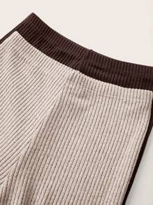 SHEIN EZwear Große Größen Damen Gerippte Slim Fit Leggings, Mehrfarbig, Casual, Herbst/Winter