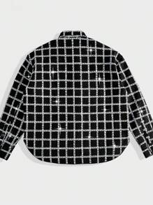 Manfinity VCAY Men's Relaxed-Fit Plaid Woven Jacket, Autumn