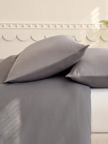 2/3 件套柔软被套套装 - 最佳豪华卧室床上用品套装，包含 1 个被套和 1/2 个枕套 - 价格实惠，品质优良，提供单人床、双人床、大号双人床、特大号双人床尺寸，适合学校使用 - 灰色 - 查看 8