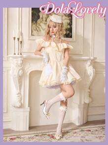 Dola Lovely Women's High Heel Pumps Solid Pink Bow And 3D Flower Pointy Toe With Ankle Strap, Suitable For All Seasons For Christmas And New Year Holiday Vibe Fall And Winter