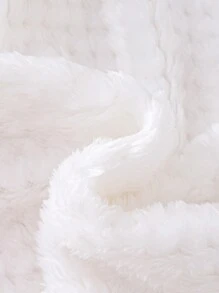 SHEIN Girls Casual Comfortable 2pcs Set, White Minimalist Cute Bear & English Letter Embroidered Fleece Long Pants And Long Sleeve Top, Warm For Homewear - Multicolor - View 4