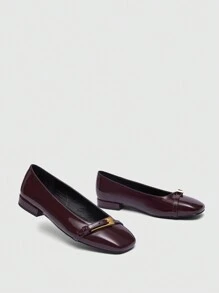 CUCCOO BIZCHIC 女士时尚百搭简约休闲高跟鞋情人节款 - 紅木色 - 查看 2