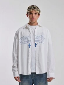 Musero Men Button Up Graphic Shirt