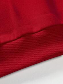 RueChic Men Bear Printed Crew Neck Regular Sweatshirt - Burgundy - View 5