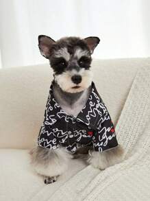 PETSIN 1pc Pet Heart Print Shirt - Multicolor - View 6