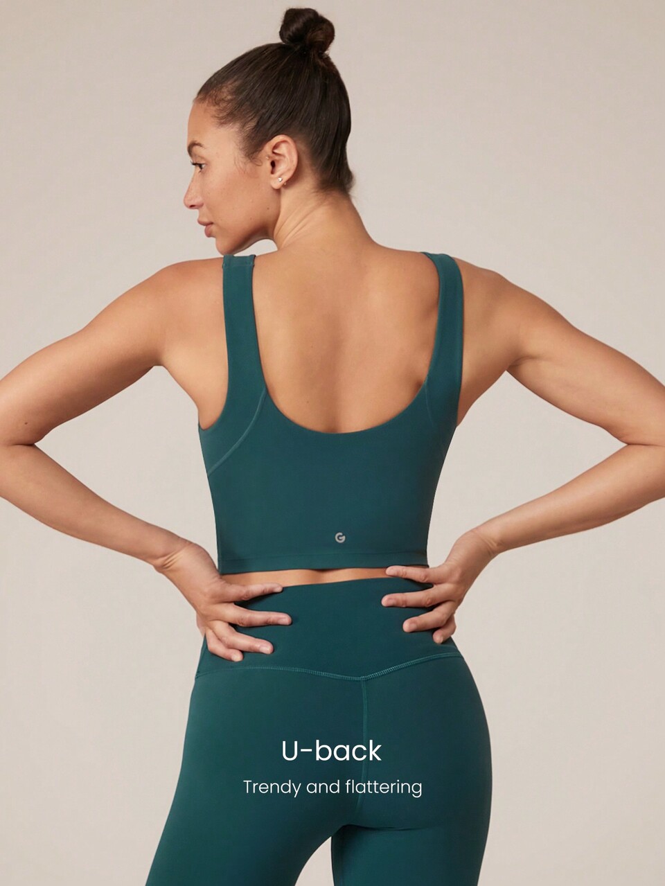 FeatherFit™ U Back Longline Sports Bra Tank Top