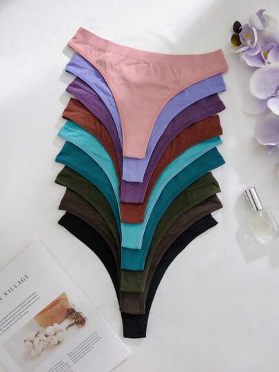 9 件套无缝舒适丁字裤内衣休闲内裤