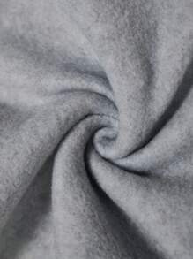 SHEIN 年轻男孩健身街头时尚运动潮流 2 件套，跑步装，橄榄色足球图案圆领长袖运动衫和裤子套装，棒球足球嘉年华 - 灰色 - 查看 6