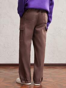 AKNOTIC Business Casual 男士宽松直筒休闲裤，中腰，适合日常穿着