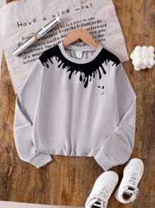 2 chiếc áo nỉ dài tay phối màu thời trang cho bé trai tuổi teen, áo đôi cho anh chị em. - Xám - Xem 6