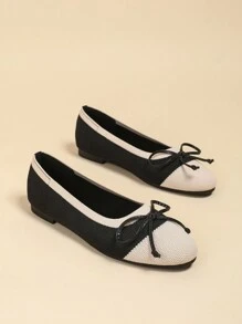 CUCCOO BASICS Women's Round Toe Comfortable Simple Casual Flat Shoes Valentines - Black - View 5