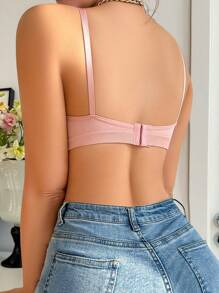 1pc Wireless Bra With Pleats Detail