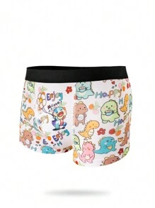 男童卡通恐龙印花平角内裤 - 彩色 - 查看 3