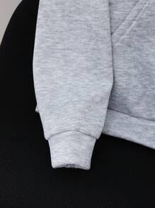 SHEIN Jungen Kapuzen-Sweatshirt mit Thermofütterung für Teenager, basic Lässig für Herbst/Winter