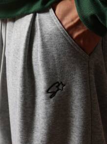 SUMWON Athletic Fleece Sweatpants Relaxed Fit Jogger Style Winter Workout Lounge Pants With Side Pockets Elastic Ankle Cuffs Sport Training Bottoms - Grey - View 5