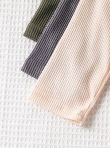 SHEIN Vintaside Kids Baby Boy 3pcs/Set Spring Autumn Round Neck Long Sleeve Casual Top And Pants Suit, Suitable For Home, Camping, Family Gathering, Multi-Piece Selection For Mild Weather, Also Essential Autumn Wardrobe Choice Chic Outfits For Autumn/Winter - Multicolor - View 3