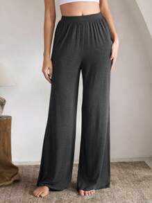 Ocili 休闲女士宽松弹力腰阔腿舒适家居裤，适合日常穿着和居家休闲，也适合假日、秋冬季穿着。 - 深灰色 - 查看 6