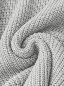 SHEIN LUNE Suéter informal de cuello redondo de manga larga y unicolor, para mujer de talla grande, para otoño/invierno
