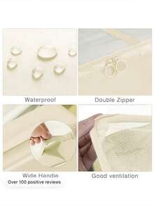 6 件装旅行收纳袋对比色字母图形印花衣服收纳袋，大容量旅行收纳套装，多尺寸多功能衣物分类包，学校用品大学宿舍必需品，防水可重复使用，适用于旅行收纳袋，度假收纳袋，适用于家庭、礼物、度假和节日万圣节圣诞节多功能用途 - 黃色 - 查看 4