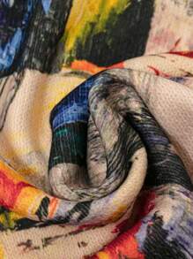 Plus Size Women's Figure Pattern Casual Fashion Crew Neck Sweater, Autumn/Winter Knit Pullover Fall - Multicolor - View 5