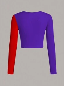 Slaydiva تي شيرت كاجوال قصير متقاطع سيدات بقصة بسيطة، بياقة مستديرة، مطبوع من جميع الجهات