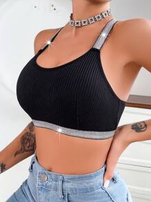 Dây bạc quấn quanh áo ngực thoải mái của phụ nữ - màu đen - Xem 6