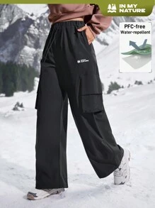 In My Nature Women's Casual Drawstring Waist Cargo Hiking Cargo Pants Women, Autumn/Winter