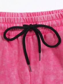 ROMWE MEN Street Life Men's Straight-Leg Pants With Acid-Washed Pentagram Applique