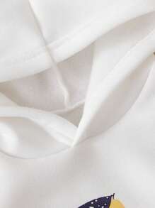 2pcs/Set Baby Boys Casual Cute Fruit Print Long Sleeve Hoodie & Plaid Long Pants Set, For Autumn/Winter - Multicolor - View 3