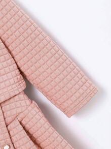 Baby Girl Spring Autumn Winter Casual Street Stylish High Quality Fabric Jacket & Skirt 2Pcs Set - Pink - View 3